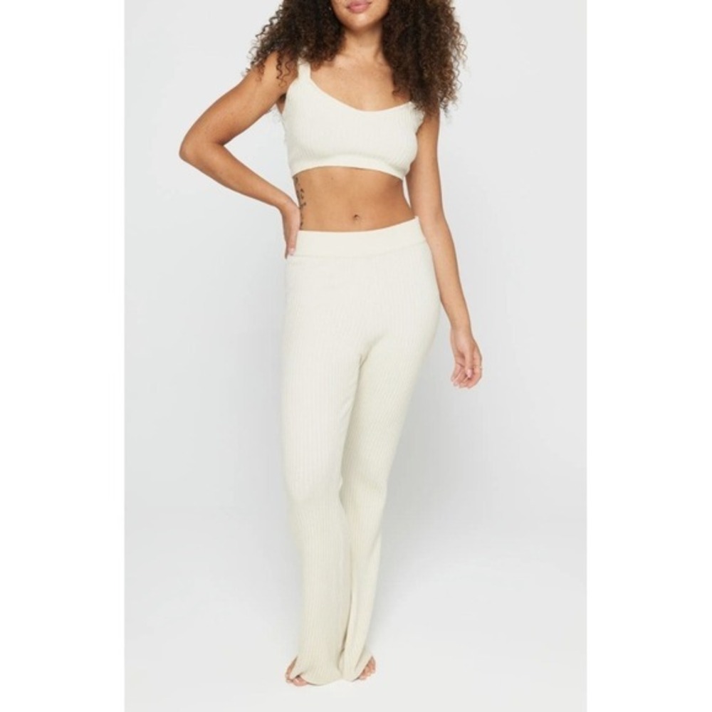 NEW Spiritual Gangster Victoria Ribbed Pant Birch Small - Picture 2 of 8